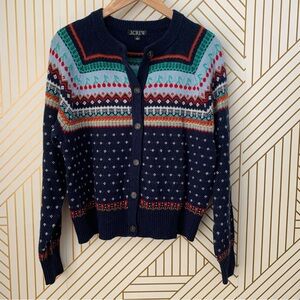 J. Crew Multicolor Patterned Cardigan